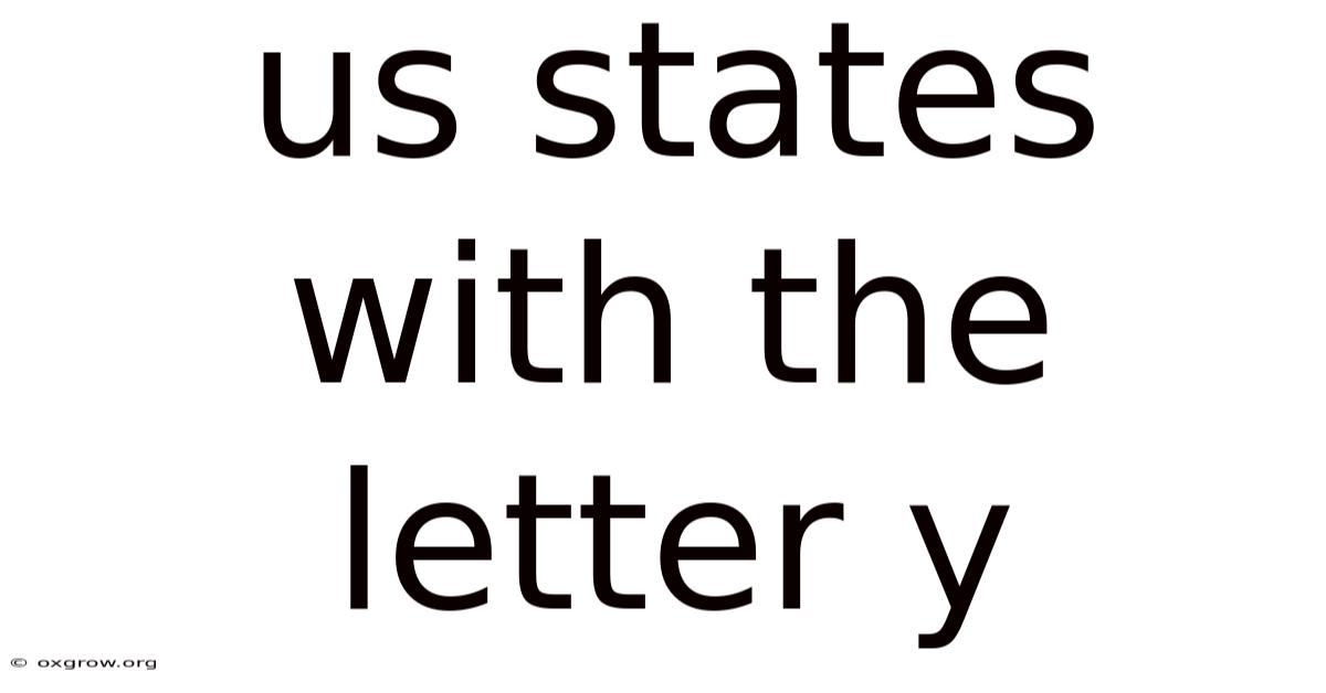 Us States With The Letter Y